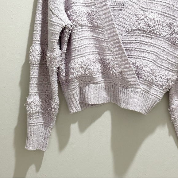 ASTR THE LABEL Women’s Lavender Lilac MADELINE Wrap Sweater Textured Size Large - Picture 4 of 8